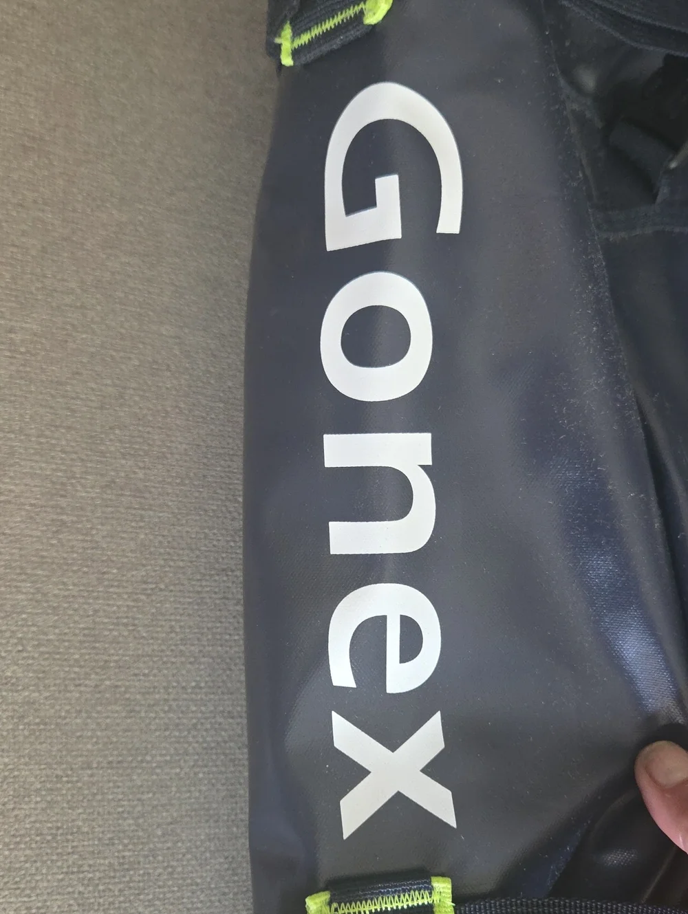 Gonex Black Travel Duffel Bag with Neon Green Accents